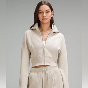Lululemon cropped scuba zip up hoodie crop size 0 XS